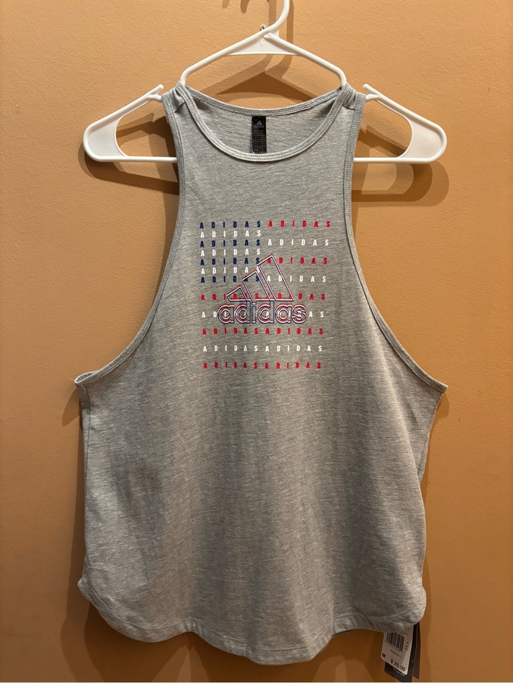 Adidas racerback Americana Flag Tank Top patriotic graphic print Size Medium NWT